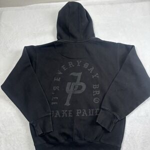 Jake Paul It's Everyday Bro Black Fleece LS Pullover Hoodie Men's Small